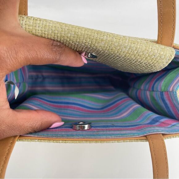 Unbranded Women’s Small Square Structured Basket Handbag Raffia Straw Tote - Picture 8 of 15